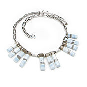 Украшения handmade. Livemaster - original item Opal owaihi necklace, designer necklace, blue necklace. Handmade.
