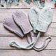 Knitted baby mittens for newborns. Childrens mittens. Oksana Demina. Интернет-магазин Ярмарка Мастеров.  Фото №2