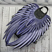 Сумки и аксессуары handmade. Livemaster - original item Women`s Leather Backpack with Angel Wings. Handmade.