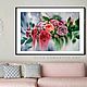 Picture of red roses rose, tea-a bouquet for the kitchen in the interior. Pictures. Olga Ermakova art. Online shopping on My Livemaster.  Фото №2