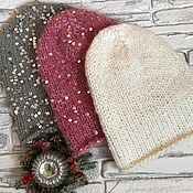 Аксессуары handmade. Livemaster - original item Winter Magic hat made of merino and angora. Handmade.