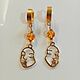 Amber Ring Earrings with amber and pendants. Congo earrings. BalticAmberJewelryRu Tatyana. My Livemaster. Фото №6