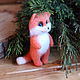 Mr. blue-eyed Fox toy from wool. Felted Toy. handmade toys by Mari. Online shopping on My Livemaster.  Фото №2