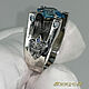 Ring (Ring) 'Queen - topaz' 925 silver, topaz, sapphires. VIDEO. Rings. MaksimJewelryStudio. My Livemaster. Фото №6