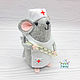Mouse Nurse. Dentist, Cardiologist, Surgeon, Therapist, Souvenirs by profession, Chekhov,  Фото №1