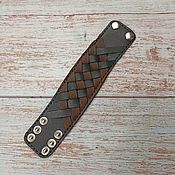 Украшения handmade. Livemaster - original item Wide Chessboard Leather Bracelet. Handmade.