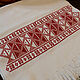 Towel 'Rhombi' red with oberezhnaya cross-stitch, Towels2, Permian,  Фото №1