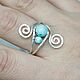 Ring Wire Wrap Copper Wire Silver Stones HW0013, Rings, Yerevan,  Фото №1