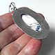 Кулон с мерлинитом (дендроагатом) "Графический этюд". Кулон. Unique Silver (UniqueSilver). Ярмарка Мастеров.  Фото №6