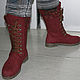 Women's felted boots with fur trim. Boots. MMwool (marinamol). My Livemaster. Фото №5