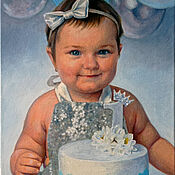 Картины и панно handmade. Livemaster - original item Portrait of a baby in oil on canvas.. Handmade.