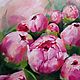 Oil painting Peonies (pink green flowers), Pictures, Yuzhno-Uralsk,  Фото №1