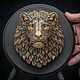 Lion sculpture animal head portrait, bronze imitation, Sculpture, Vologda,  Фото №1