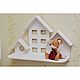 Shelf mounted in the children's room Wooden wall shelf Houses, Shelves, Moscow,  Фото №1