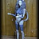 Минерва Кошка серая 32 см авторская шарнирная кукла. Шарнирная кукла. Zlata's fantasy dolls. Ярмарка Мастеров.  Фото №9