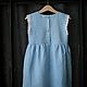 Order Linen blue dress for girls Molly. molinialife. Livemaster. . Childrens Dress Фото №3