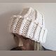Knitted hat. Body cap Pumpkin. White cap, Caps, Zelenograd,  Фото №1