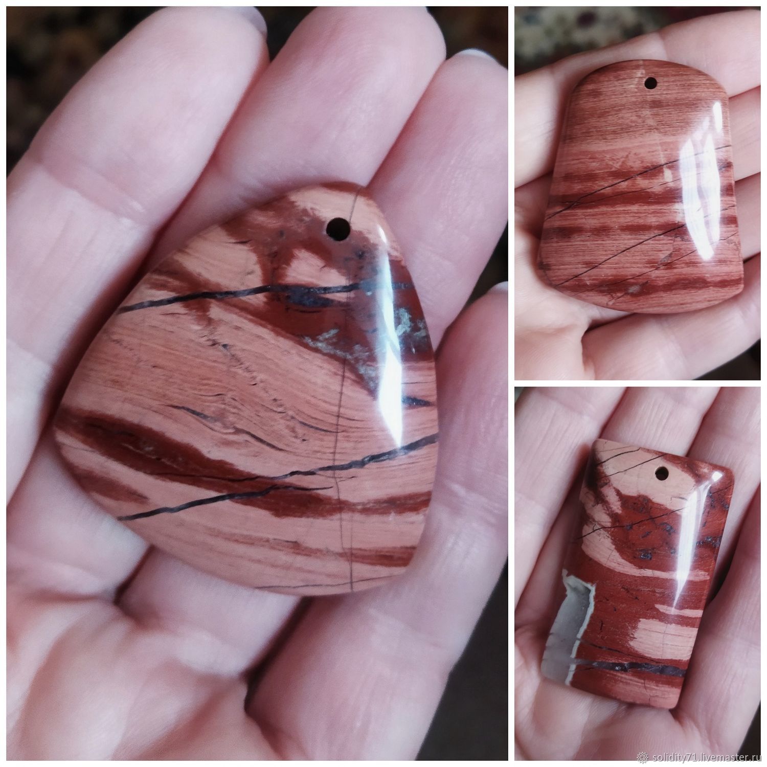 Яшма Подвески-кабошоны купить в интернет-магазине Ярмарка Мастеров по ...