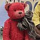Красный мишка с бантом. Мишки Тедди. Teddy&Blythe by N.Mishina. Интернет-магазин Ярмарка Мастеров.  Фото №2