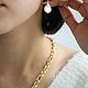 Серьги с натуральным жемчугом и ониксом. Серьги классические. By_Mur jewelry (Alsu Baymuratova). Интернет-магазин Ярмарка Мастеров.  Фото №2