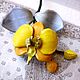 Украшение на шею Жёлтая орхидея, Колье, Домодедово,  Фото №1