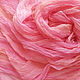 Batik Stole Pink Marshmallow Scarf Pressed Silk 100%. Scarves. Silk Batik Watercolor ..VikoBatik... Online shopping on My Livemaster.  Фото №2
