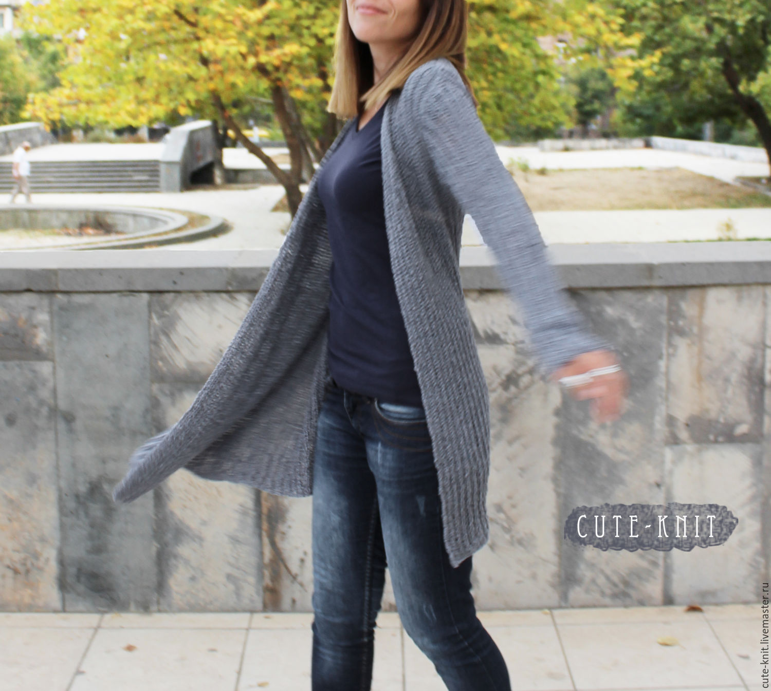 cute grey cardigan