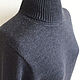 Заказать Свитер-водолазка "Антрацит" с рукавами 3/4, 100% меринос. FAVORITE KNITWEAR (Наталья). Ярмарка Мастеров. . Свитеры Фото №3
