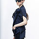 vests: Lzh_010tsin_chern Vest-cardigan-transform, color blue/black. Vests. The fashion house Julia Sindrevich. My Livemaster. Фото №6