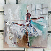 Картины и панно handmade. Livemaster - original item Dancing in the morning rays. Oil painting of a ballerina on canvas. Handmade.