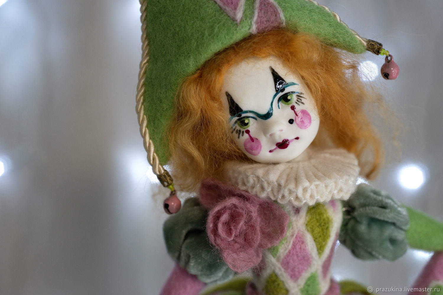 boudoir doll: Felted Columbine puppet, musical, Boudoir doll, Sevastopol,  Фото №1