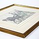 Hand-painted engraving under glass. Vintage interior. antiq-interier (antiq-interier). Online shopping on My Livemaster.  Фото №2
