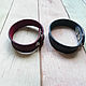 Colored pair of bangles with embossed and engraved. Bead bracelet. Tatiana (Leather bracelets). My Livemaster. Фото №5