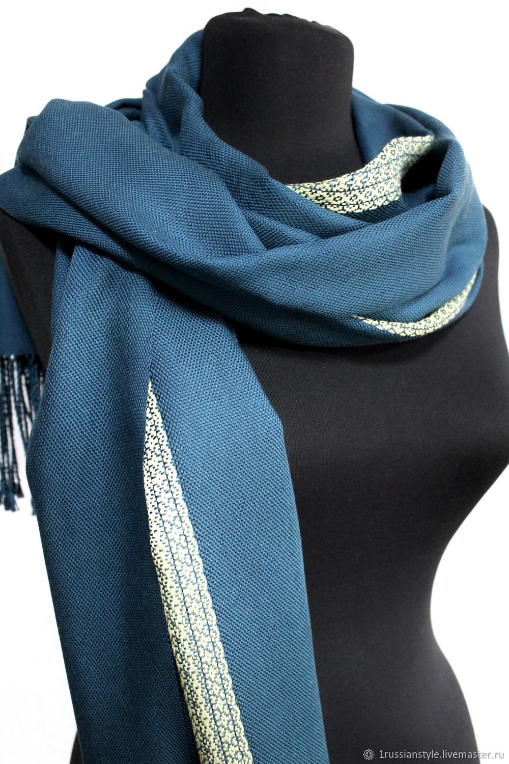 Woven scarf ' Moray Eel'. Silk, Scarves, Aprelevka,  Фото №1
