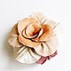 Brooch Flower Rose Salmon Creamy Salmon Peach Pink. Brooches. De-Si-Re. My Livemaster. Фото №4