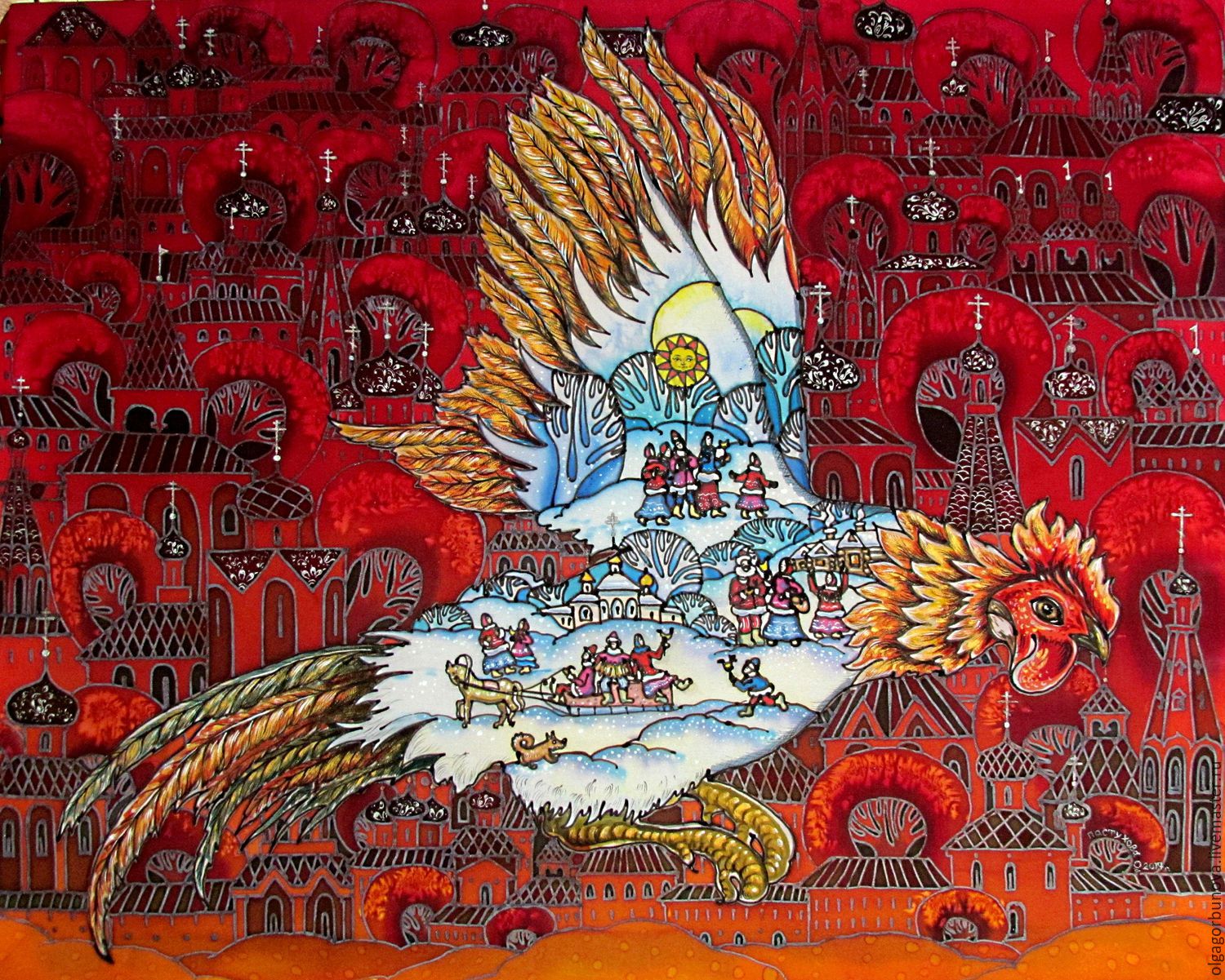 Batik murals 'Carnival', Pictures, Yaroslavl,  Фото №1