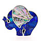 Brooch elephant. Lapis lazuli, mother of pearl. Exclusive brooch, Brooches, Moscow,  Фото №1