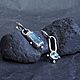 Серьги с аквамарином и голдфилдом. Серьги классические. ЖуЖа_jewelry. Ярмарка Мастеров.  Фото №6