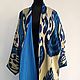 Uzbek cotton robe made of ikat. Boho coat, caftan. Robes. businka34. My Livemaster. Фото №5