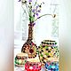 Ваза из бутылки. Вазы. Подарки handmade Надежда. Ярмарка Мастеров.  Фото №5