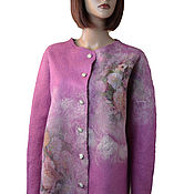 Одежда handmade. Livemaster - original item Felted jacket,cardigan, blazer made of merino wool with silk. Handmade.