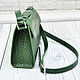 Order Crossbody bag made of genuine crocodile leather, in green color!. SHOES&BAGS. Livemaster. . Crossbody bag Фото №3