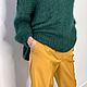 Джемпер свитер женский вязаный из мохера и шерсти оверсайз зеленый зим. Джемперы. STYLEX. Ярмарка Мастеров.  Фото №6
