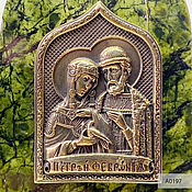 Свадебный салон handmade. Livemaster - original item A wedding gift, the icon of Peter and Fevronia coil. Handmade.