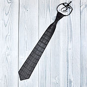 Аксессуары handmade. Livemaster - original item Men`s tie made of genuine crocodile leather, in black!. Handmade.