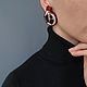 Серьги-пусеты гранаты ,серьги фрукты. Серьги-пусеты. Nachatova Jewelry. Ярмарка Мастеров.  Фото №4