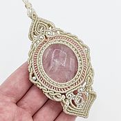 Украшения handmade. Livemaster - original item Rose quartz pendant rose quartz pendant rose quartz pendant. Handmade.