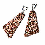 Copy of Red Leather Earrings