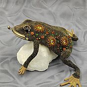 Сумки и аксессуары handmade. Livemaster - original item Knitted Frog bag made of beads. Handmade.