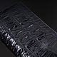 Клатч из натуральной кожи крокодила IMA0081B2. Клатчи. CrocShop товары из экзотической кожи. Ярмарка Мастеров.  Фото №4